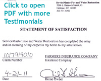ServiceMaster Denver CO - Testimonials