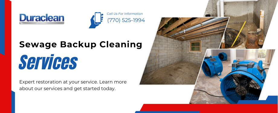 Sewage Backup Cleaning in Acworth, GA - Duraclean Cleaning and Restoration