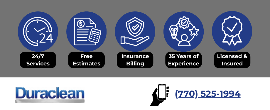 Disaster restoration in Acworth, GA - Duraclean Cleaning and Restoration