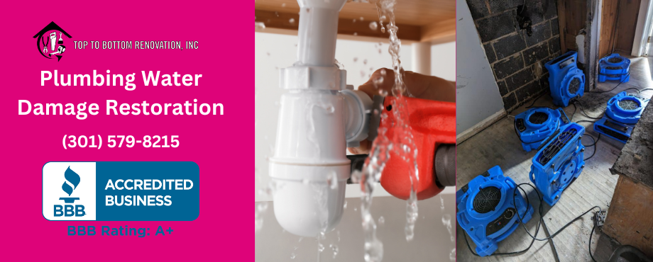 Plumbing Services and Water Damage Restoration - Top To Bottom Renovation