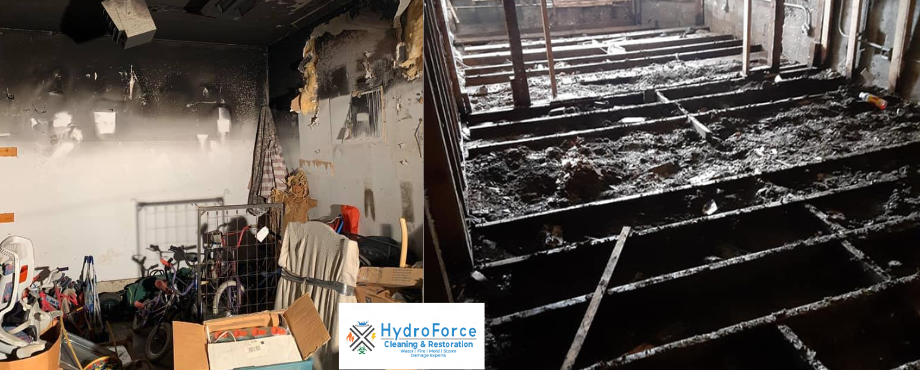 Fire damage cleanup & repair by Hydroforce Cleaning and Restoration 