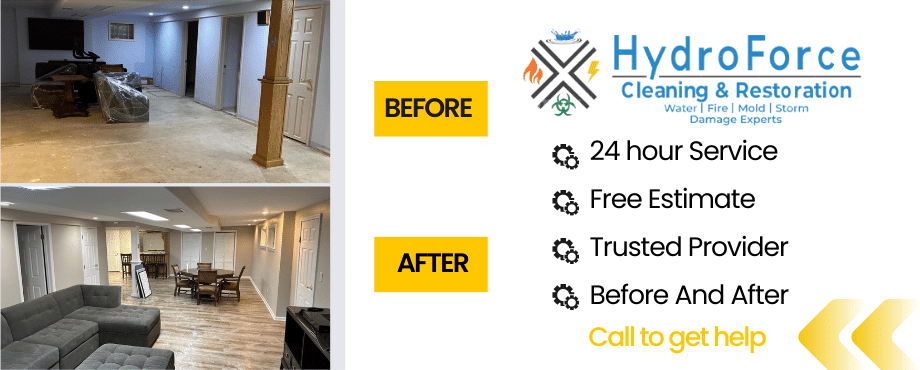 HydroForce Cleaning & Restoration Mold Removal before and after
