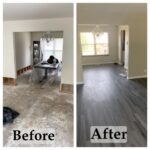 Before and after mold remediation - hydroforce cleaning and restoration