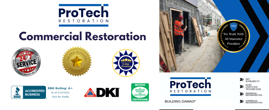 Certified Commercial Restoration Services by ProTech Restoration