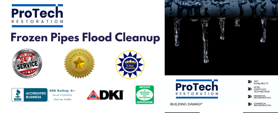 Frozen Pipes Flood Cleanup Services by ProTech Restoration