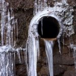 frozen pipe causing water damage