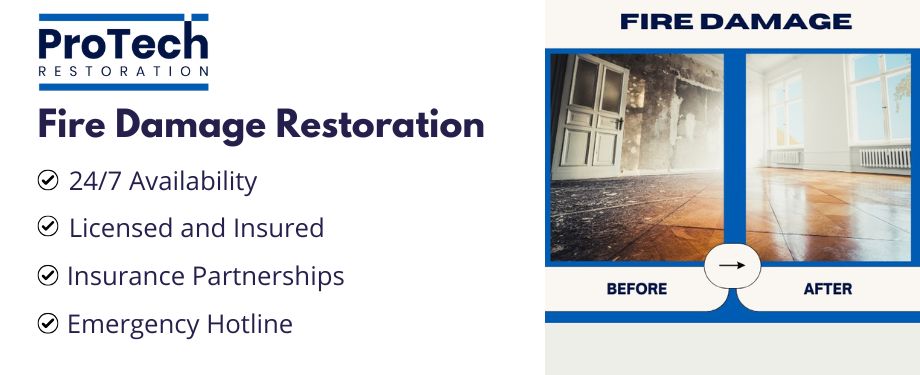 Fire Damage Restoration Services by ProTech Restoration in Hoffman Estates