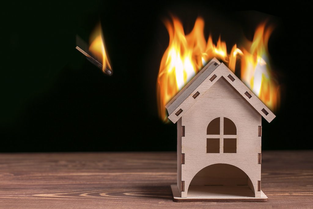 House Burning on Fire - a Depiction