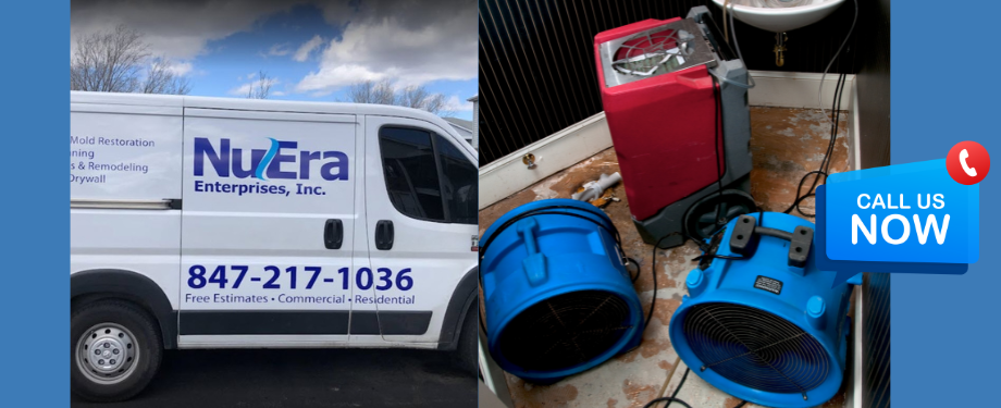 sewage backup cleaning and dehumidification  - NuEra Restoration and Remodeling