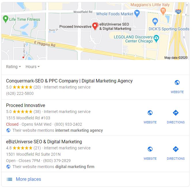 google maps ranking