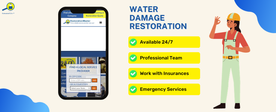 water damage restoration by RestorationMaster