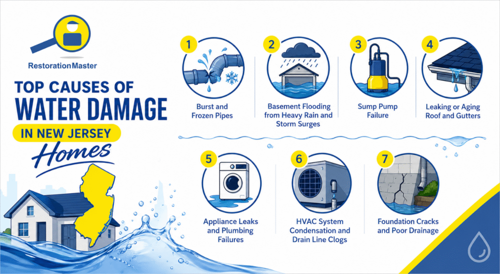 Top Causes of Water Damage in New Jersey Homes RestorationMaster