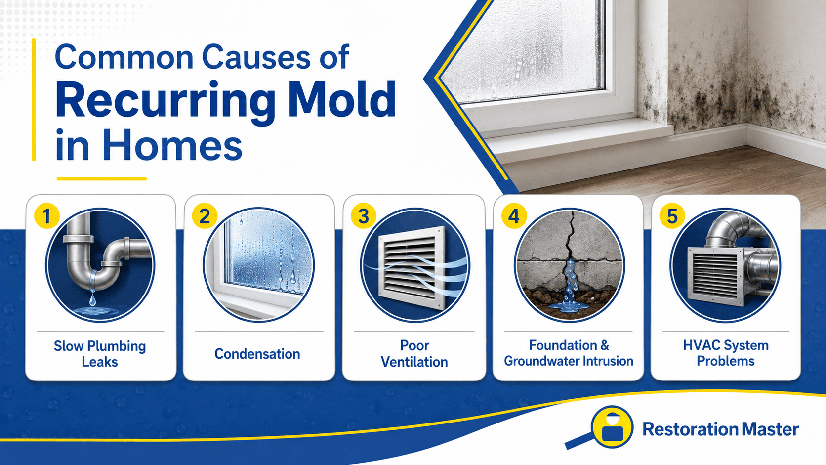 Common Causes of Recurring Mold - RestorationMaster