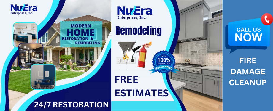 fire damage cleanup - NuEra Restoration and Remodeling