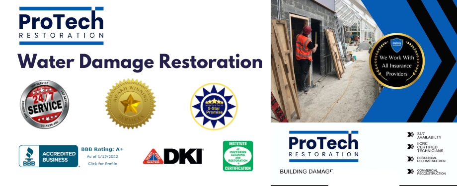 Certified Water Damage Repair Services by ProTech Restoration