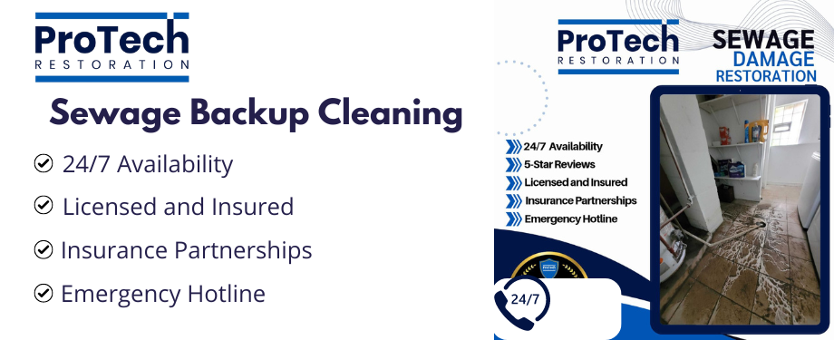 Sewage Backup Cleaning Services by ProTech Restoration