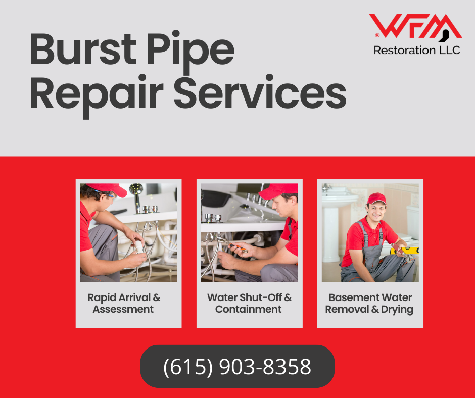 repairing brust pipe