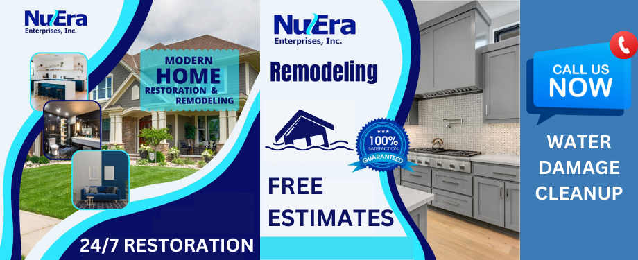 water damage cleanup - NuEra Restoration and Remodeling