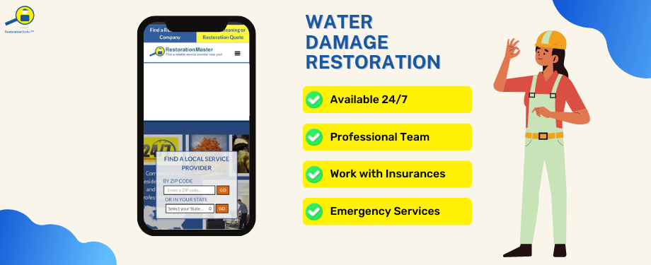 water damage restoration and repair by RestorationMaster