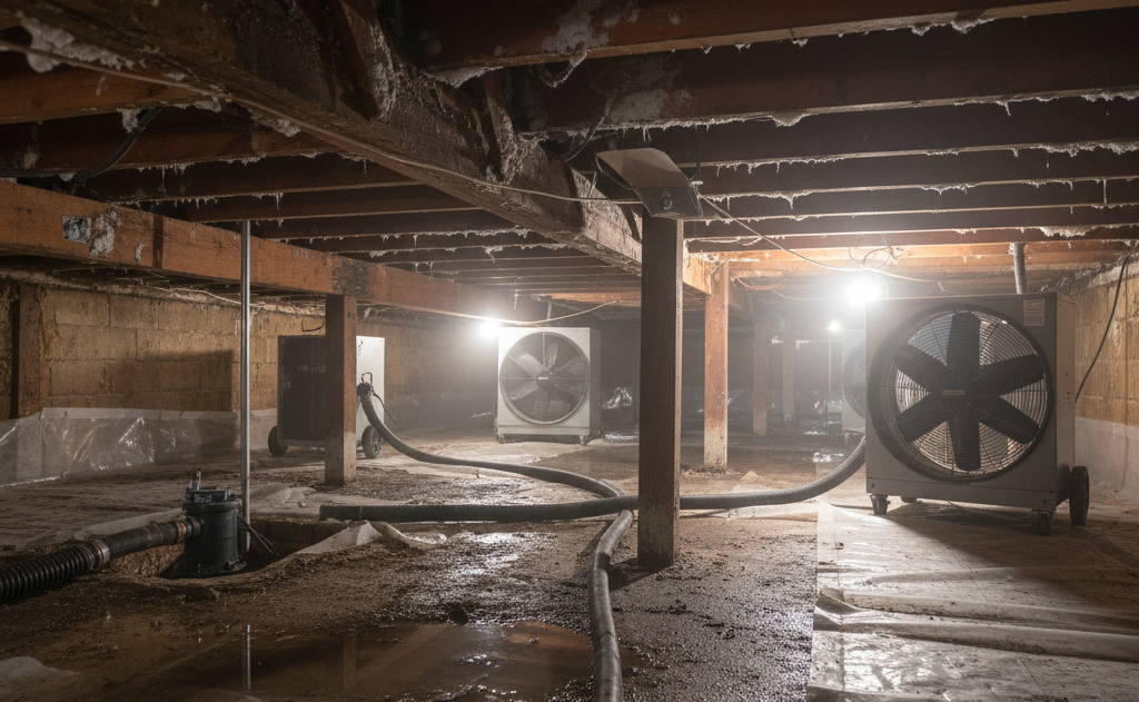 Crawl Space Water Damage & Drying in Portland, OR