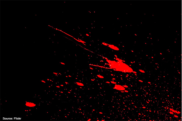 Blood Stains on a black background