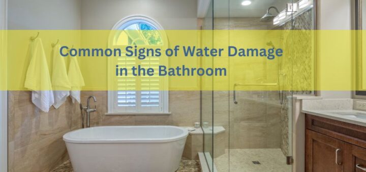 common signs of water damage in bathroom