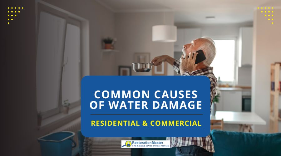 common causes of water damage in residential and commercial