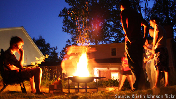 Open fires are associated with joy and festivity.