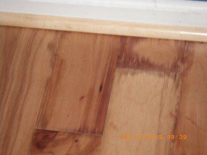 water damaged wood floor