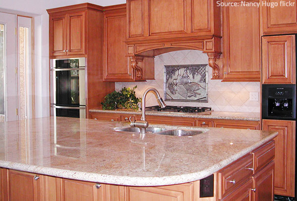 Polished granite is exceptionally beautiful and elegant.