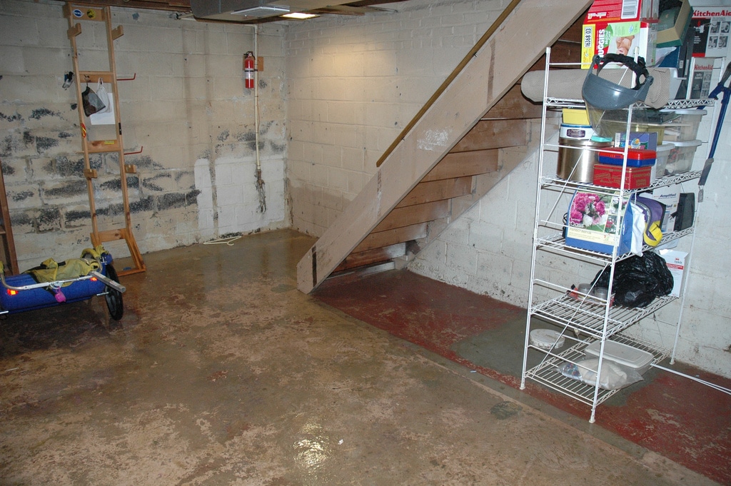 water damage cleanup for flooded basement