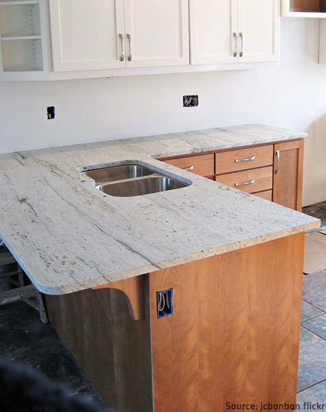 Granite countertops top the list of most widely prefered kitchen countertops options.