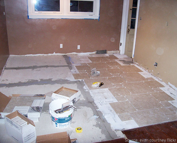 It is not easy to install porcelain tile flooring.