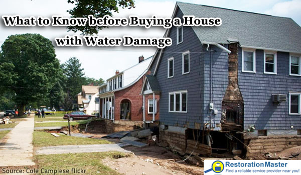 Buying a house with water damage is quite risky.