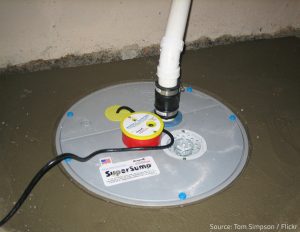 preventing basement flooding by putting a lid over s sump pump in Idaho Falls, ID by keeping it from clogging.