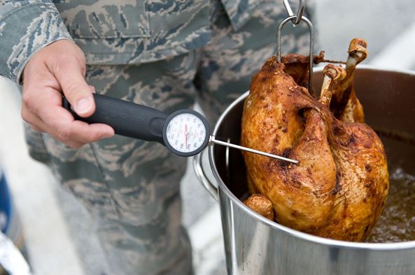 Measure-Temperature-of-Turkey-Before-Removing-from-Oil