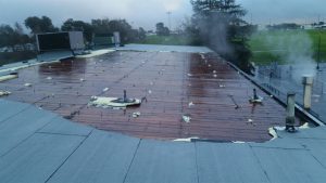 flat roof leaks in heavy rain