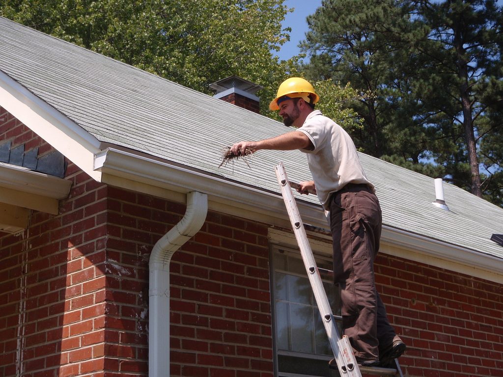 Inspect roof and gutters