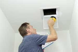 Mold Remediation - inspecting for mold in vents