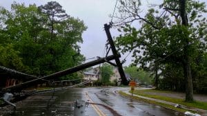 Hurricane-Damage-Fallen-Telephone-Pole