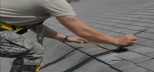 Residential Roofer At Work