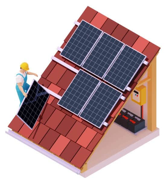 installed solar panels