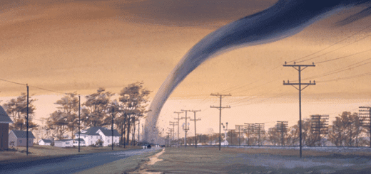 Tornado going through a neighborhood