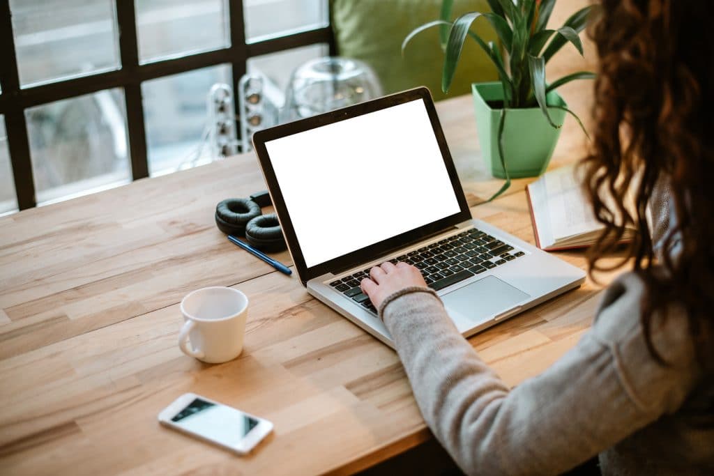 Woman Working on Laptop