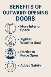 Benefits of outward opening doors