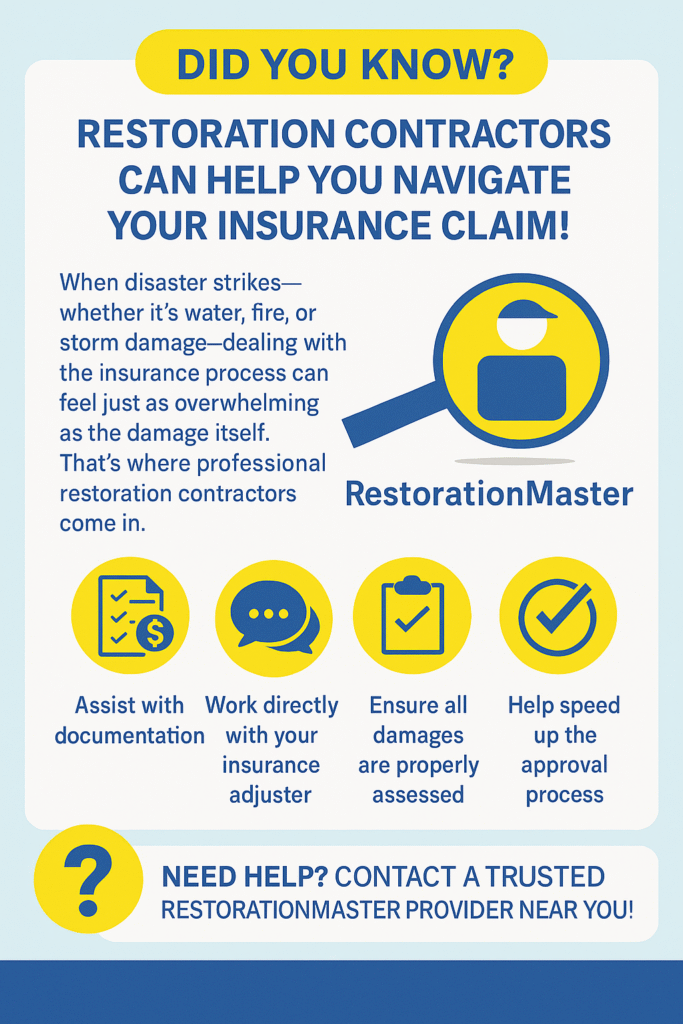 RestorationMaster works with insurance