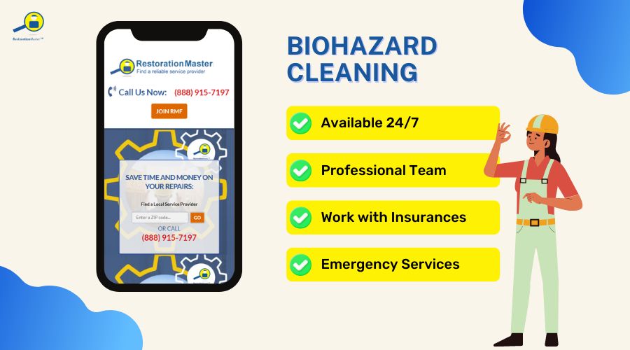 Biohazard Cleaning Services by RestorationMaster