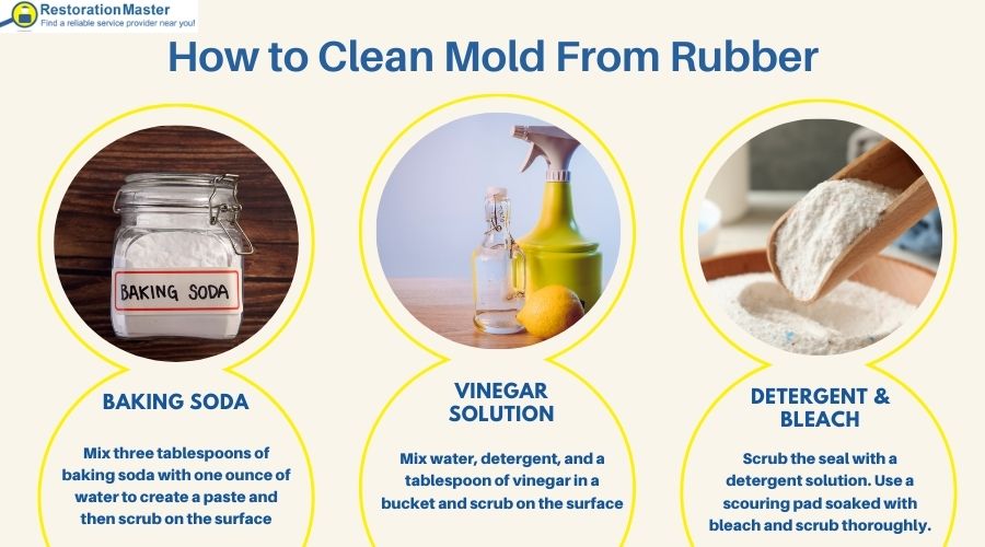 how to clean mold from rubber using diy solutions