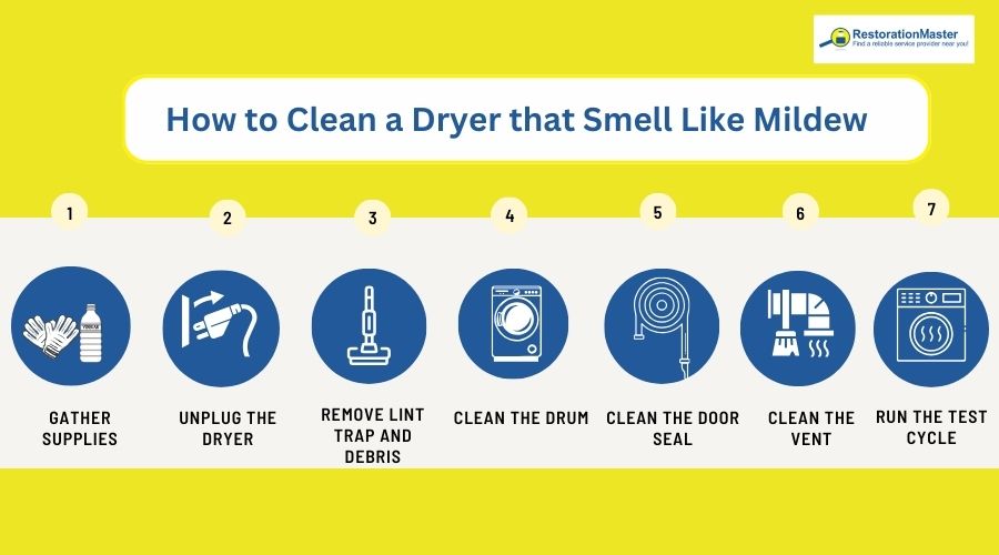 how to clean the dryer that smells like mildew