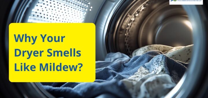 why dryer smells like mildew